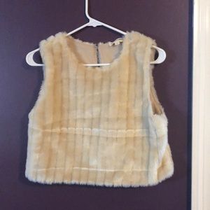 Faux fur crop top size small from Cotton Candy